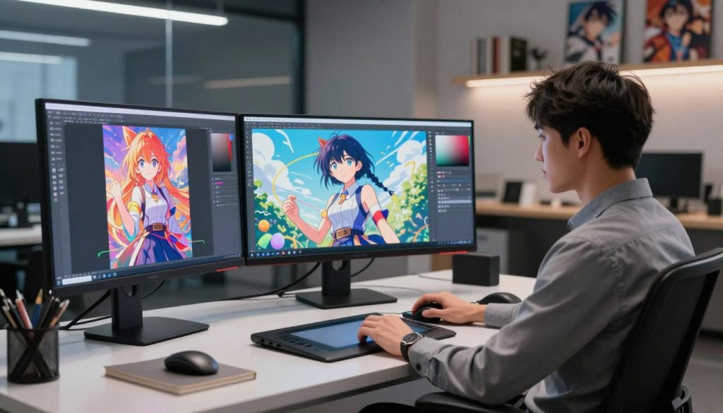 Scaling and upscaling AI anime art